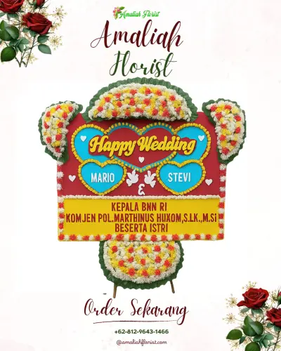 Karangan Papan Bunga Pernikahan di Batang Ayumi Julu